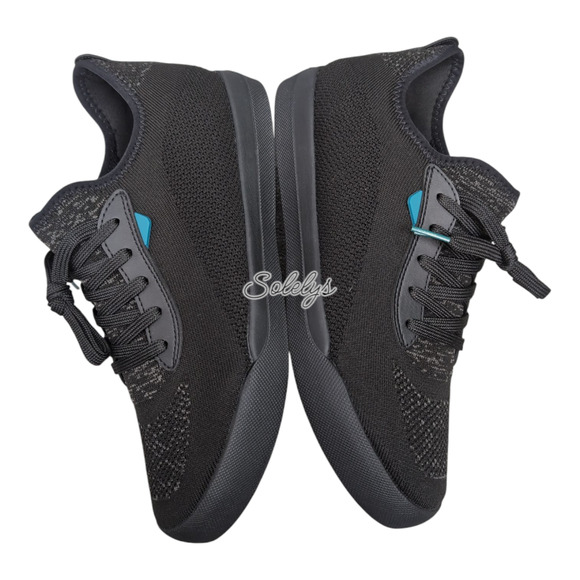 Vessi Weekend Mens 9 Asphalt Black on Black Waterproof Dyma-Tex Knit Sneaker - Picture 11 of 13